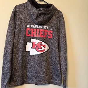 Kansas City Chiefs Hoodie Zip Up Fleece Lined Mens NFL Football Fan Gear
